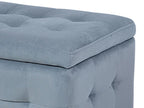  Storage Ottoman MICHIGAN Velvet Light Grey