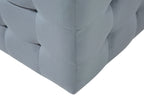  Storage Ottoman MICHIGAN Velvet Light Grey