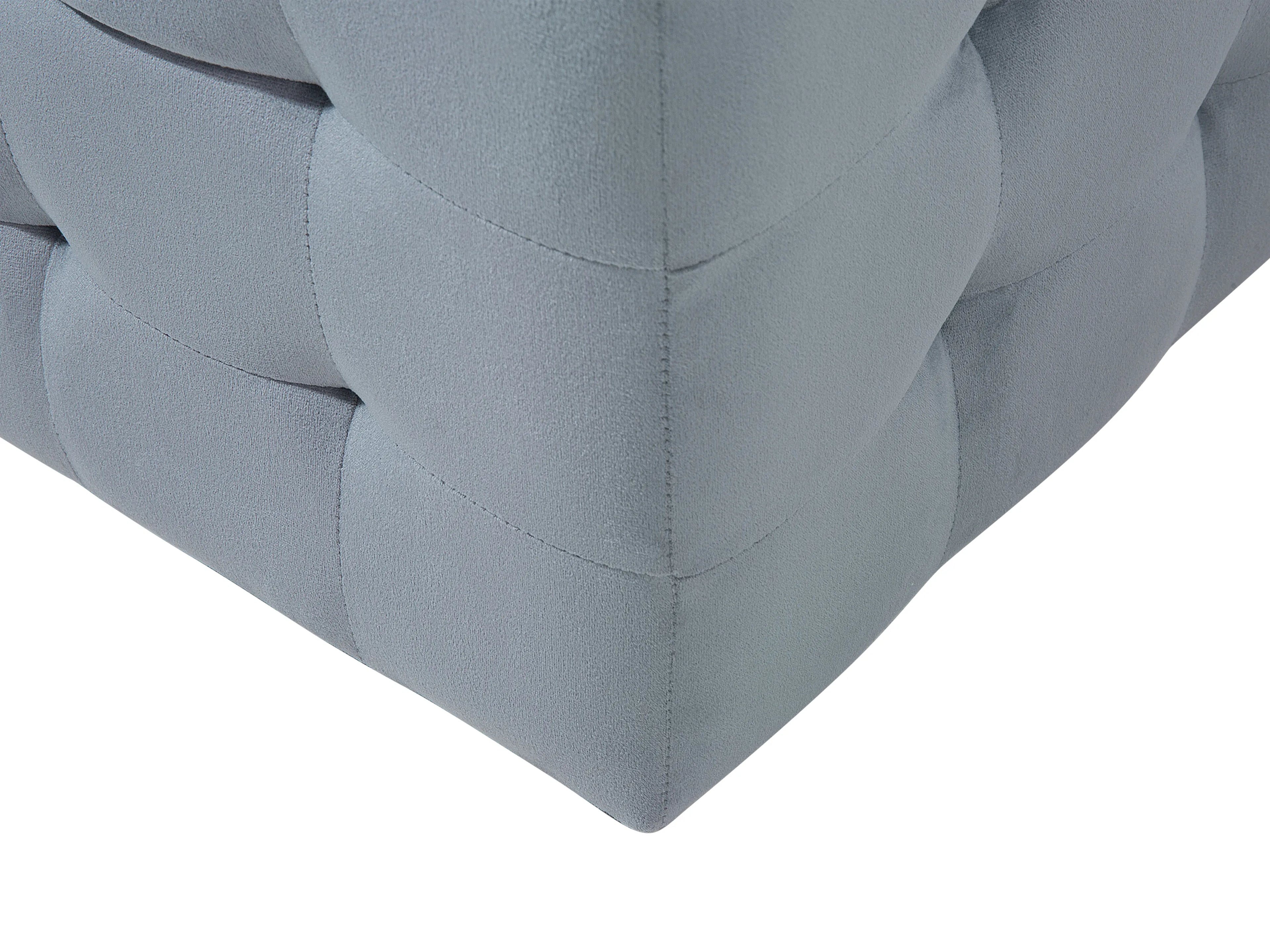  Storage Ottoman MICHIGAN Velvet Light Grey