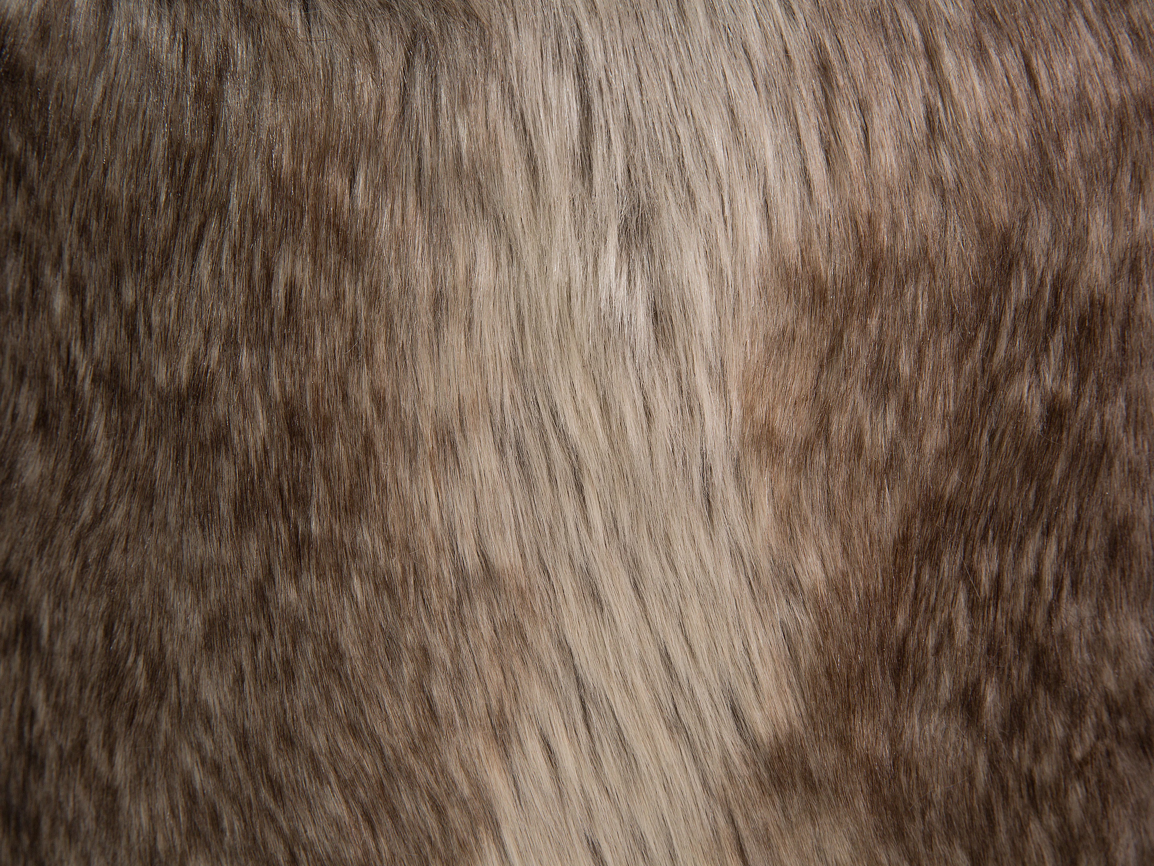  Footstool TOPEKA Faux Fur Brown