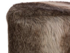  Footstool TOPEKA Faux Fur Brown