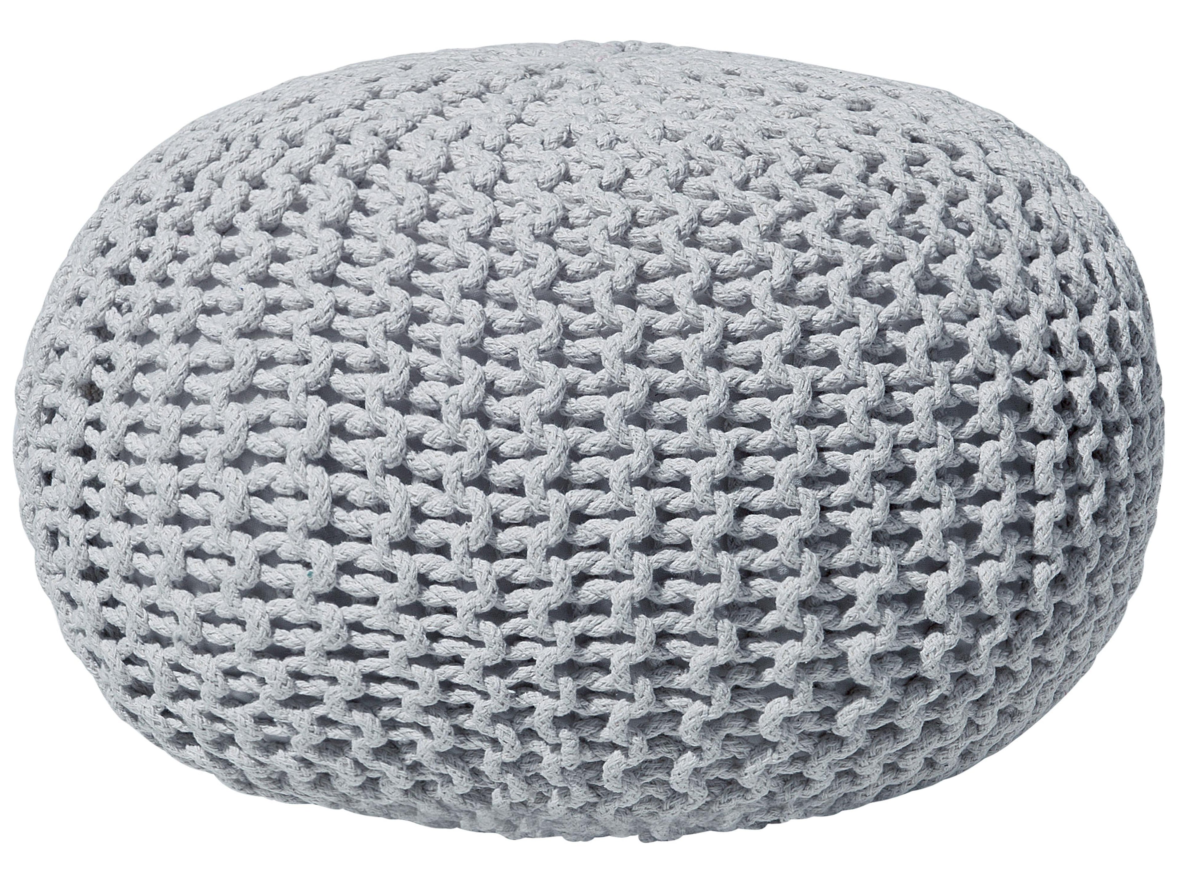  Pouffe CONRAD Cotton Light Grey