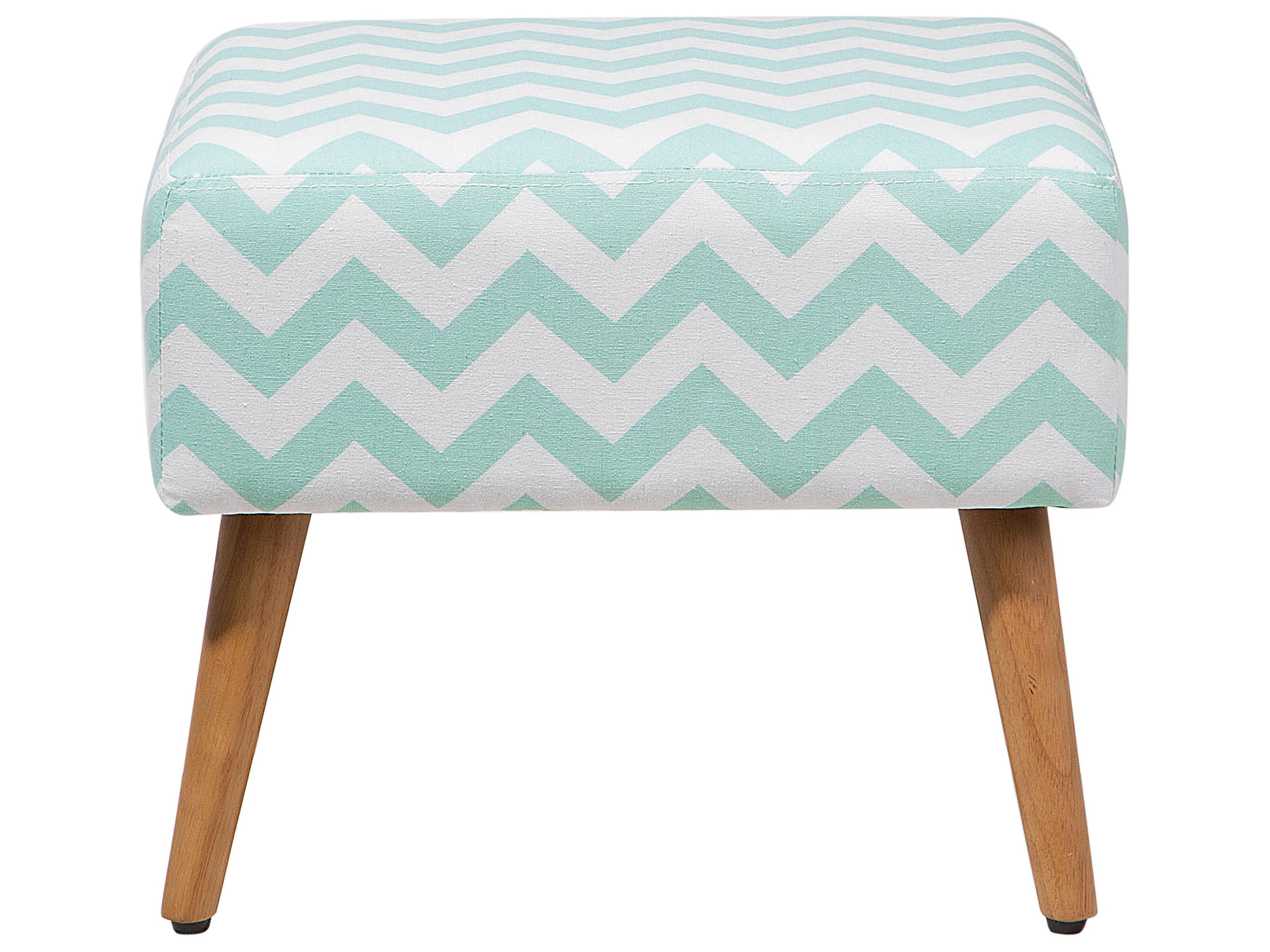  Footstool MANTEO Cotton Mint Green