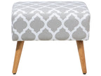  Footstool MANTEO Cotton Light Grey