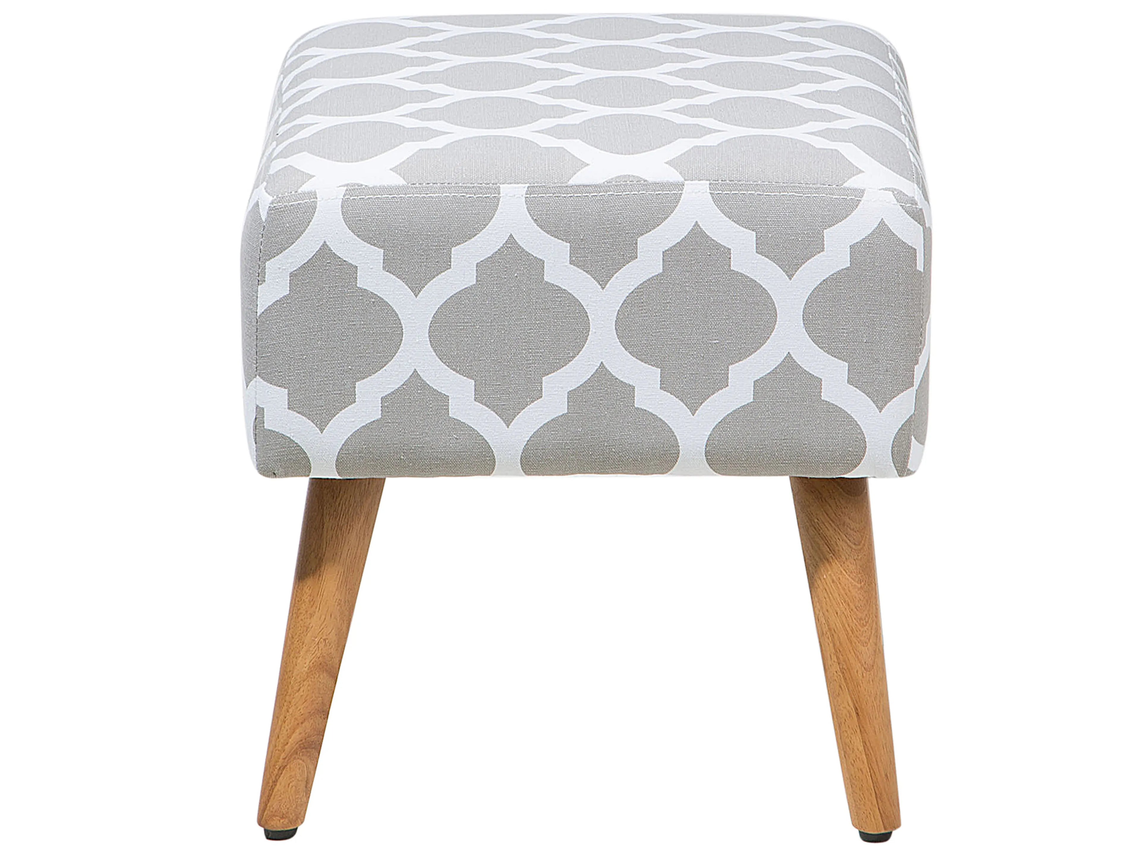  Footstool MANTEO Cotton Light Grey