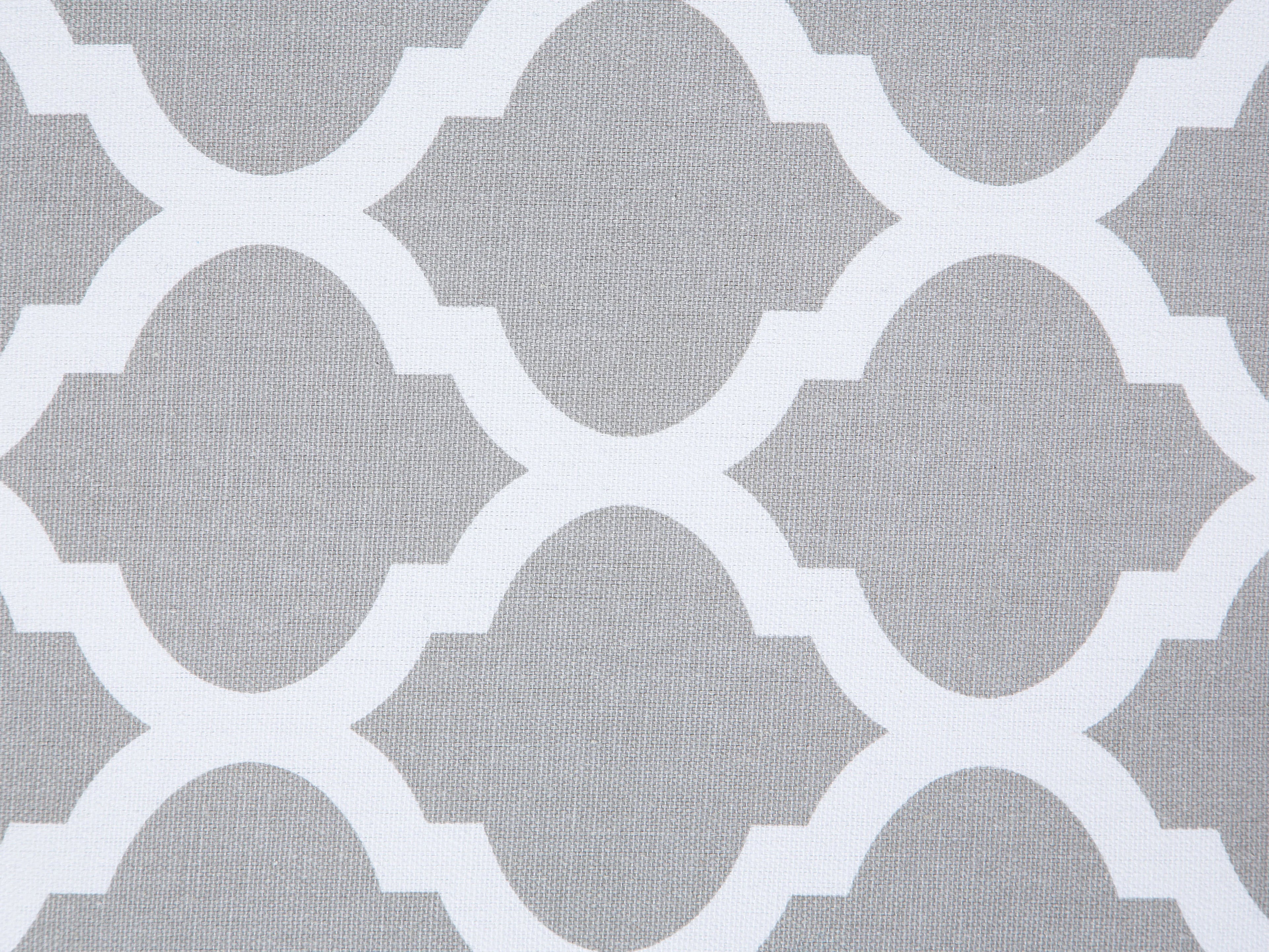  Footstool MANTEO Cotton Light Grey