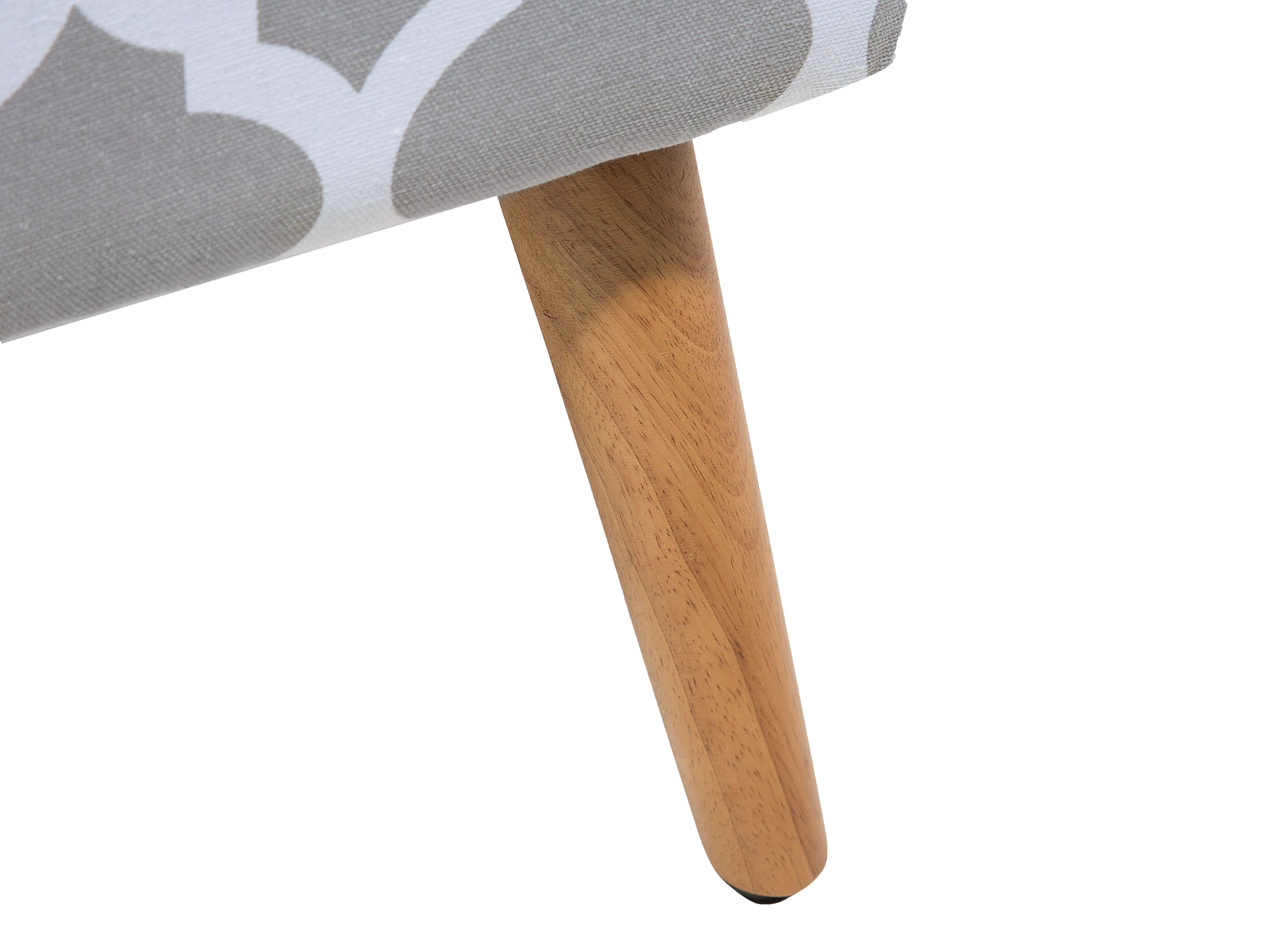 Footstool MANTEO Cotton Light Grey