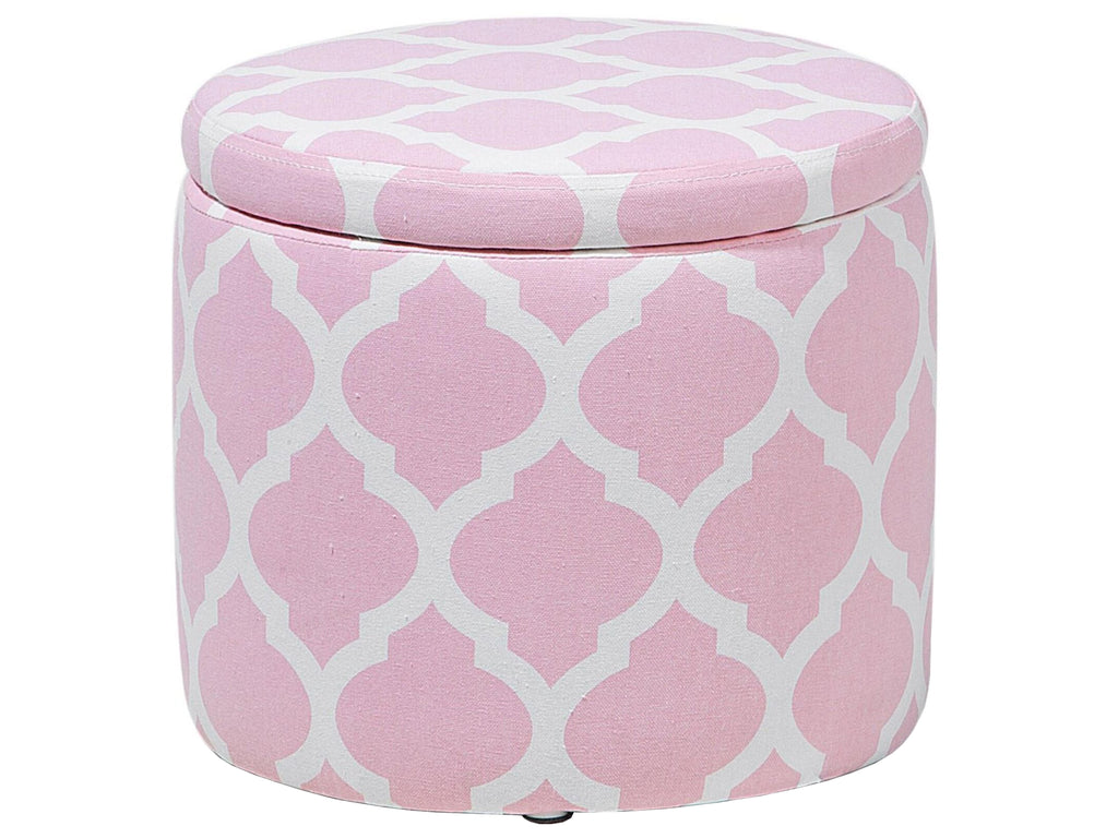 Storage Pouffe TUNICA Cotton Pink