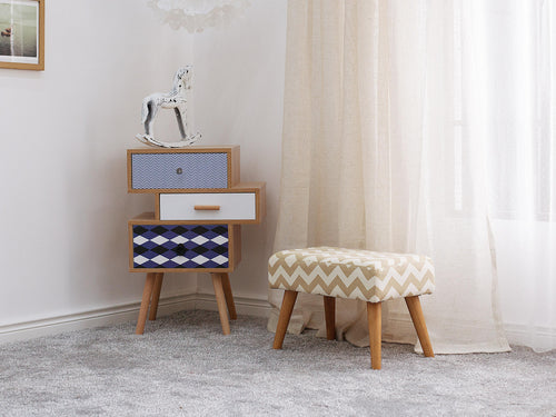  Footstool TAKOMA Cotton Beige
