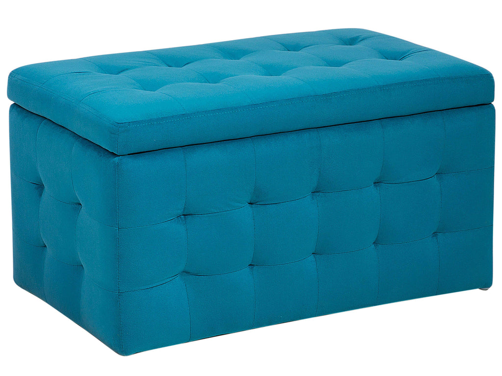  Storage Ottoman MICHIGAN Velvet Sea Blue