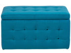 Storage Ottoman MICHIGAN Velvet Sea Blue