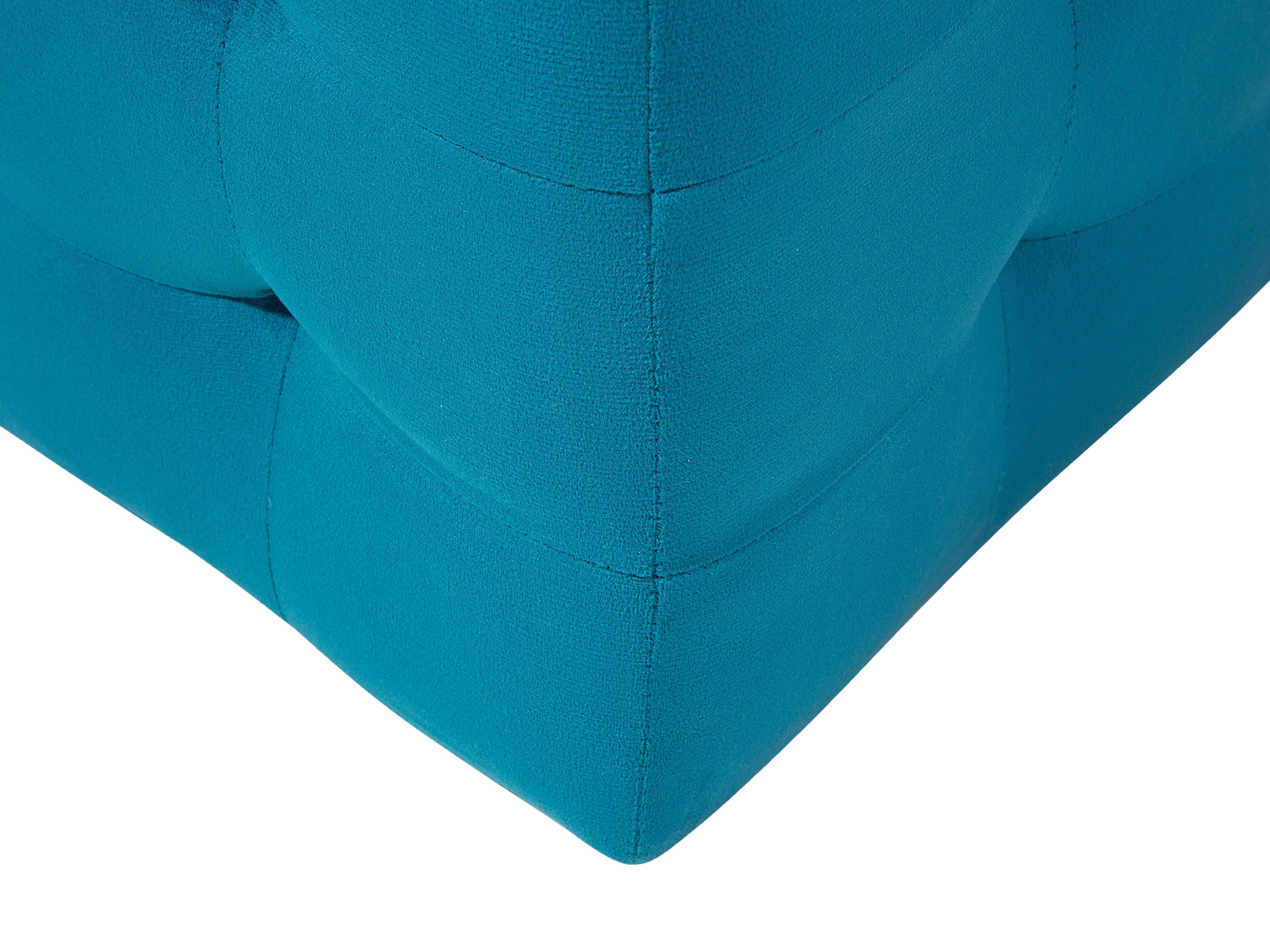  Storage Ottoman MICHIGAN Velvet Sea Blue