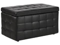  Storage Ottoman MICHIGAN Faux Leather Black