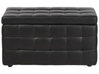  Storage Ottoman MICHIGAN Faux Leather Black