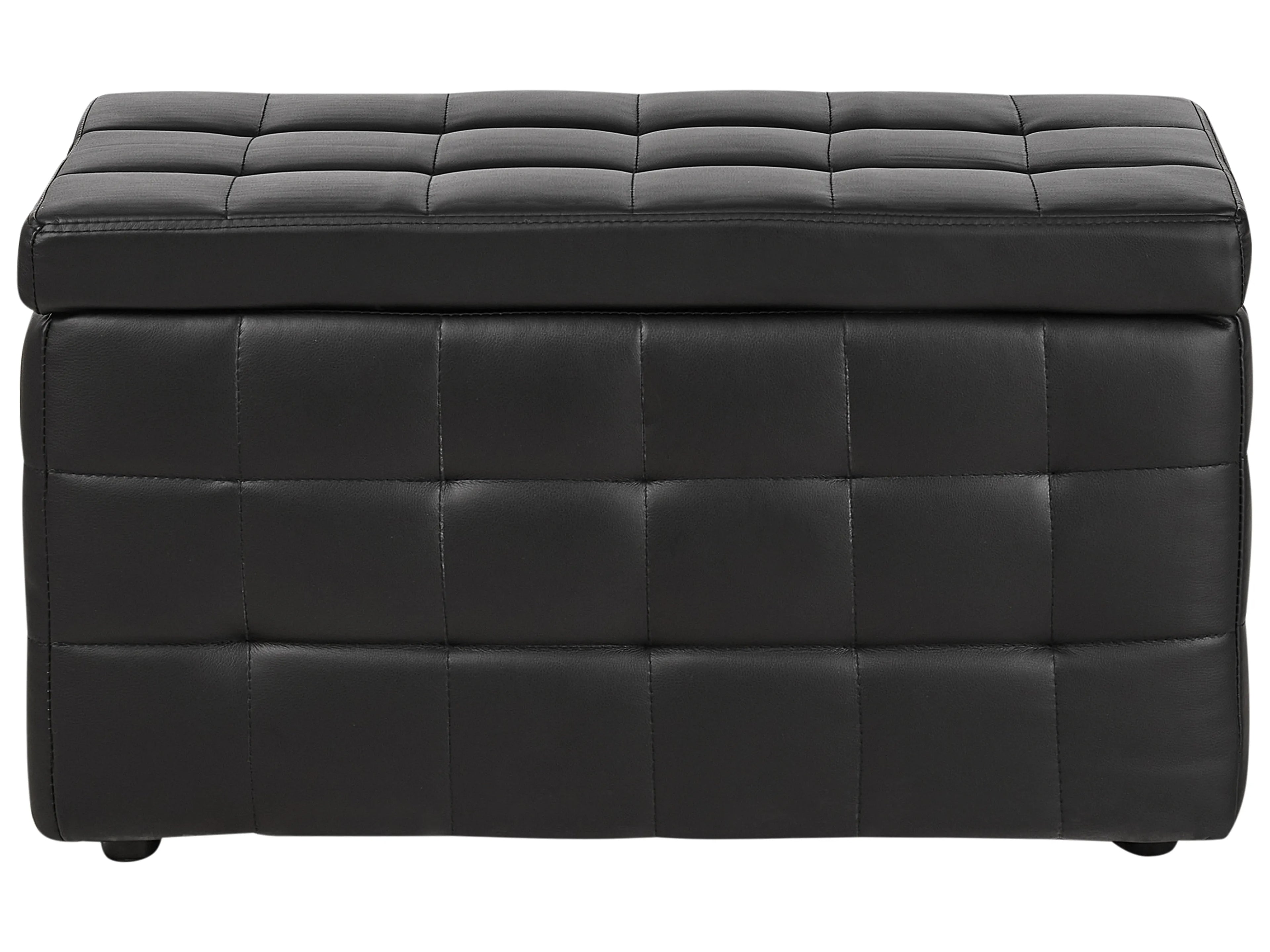  Storage Ottoman MICHIGAN Faux Leather Black
