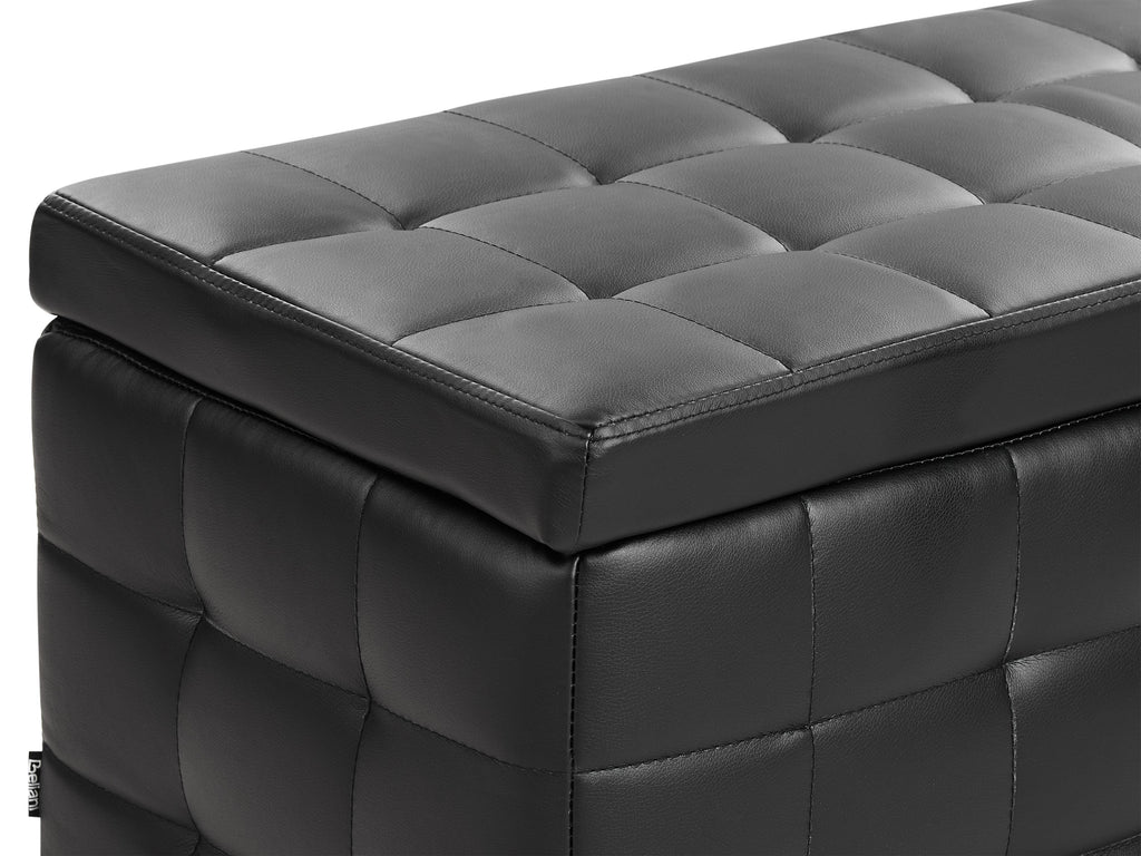 Storage Ottoman MICHIGAN Faux Leather Black