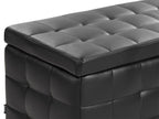  Storage Ottoman MICHIGAN Faux Leather Black