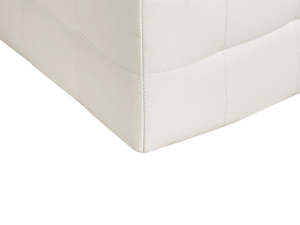  Storage Ottoman MICHIGAN Faux Leather White