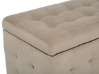  Storage Ottoman MICHIGAN Velvet Light Brown