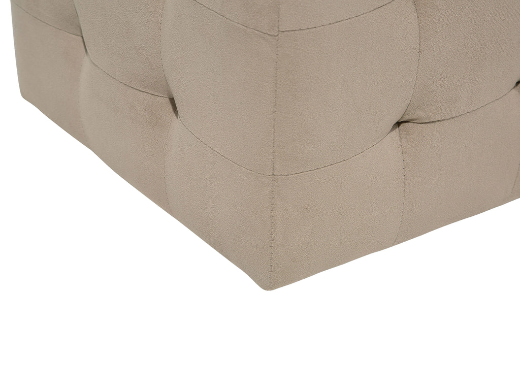  Storage Ottoman MICHIGAN Velvet Light Brown
