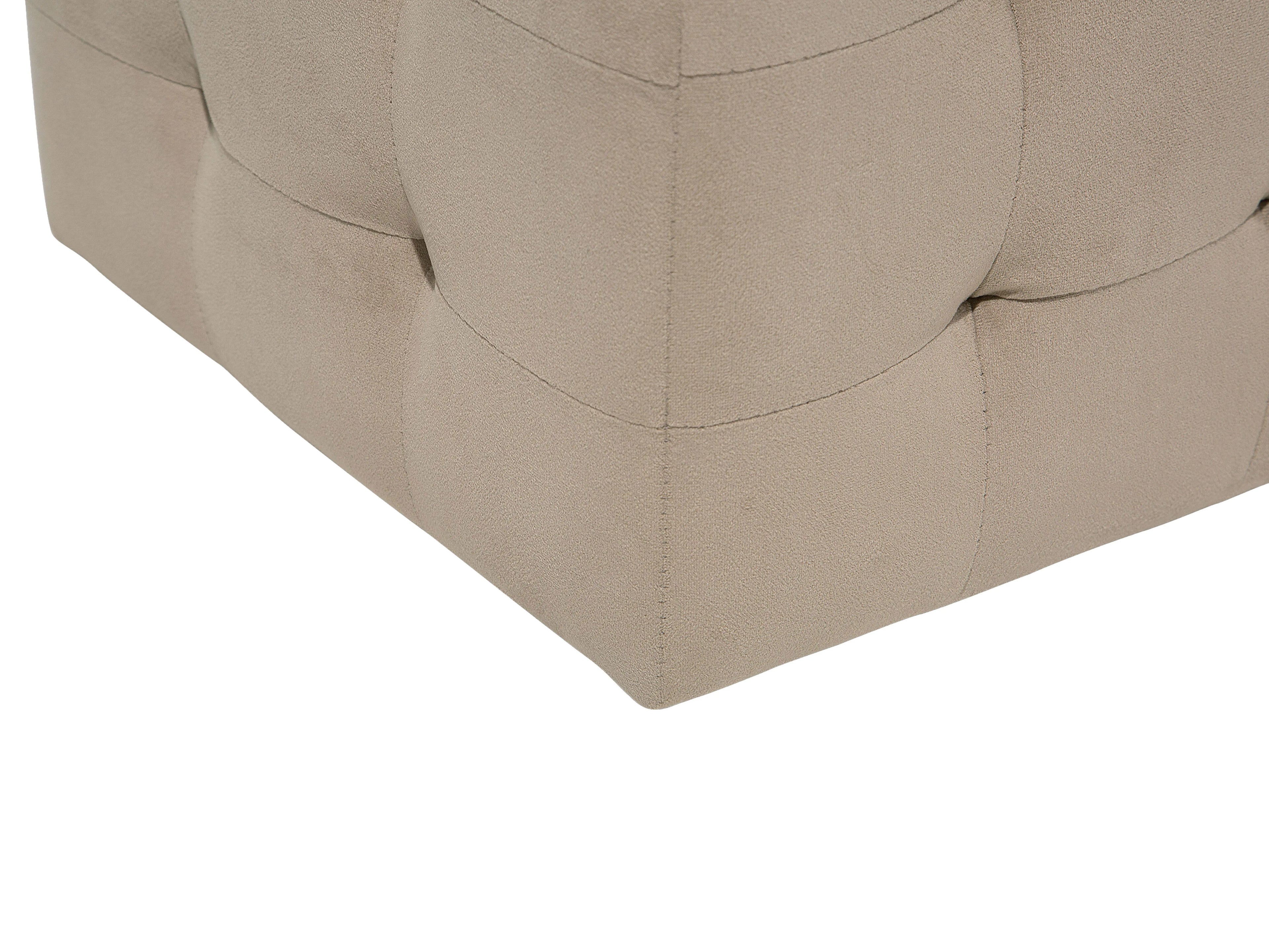  Storage Ottoman MICHIGAN Velvet Light Brown