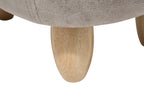  Storage Animal Stool HIPPO Faux Leather Light Grey Hippo