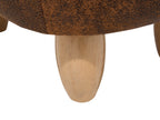  Storage Animal Stool RHINO Faux Leather Light Brown Rhino