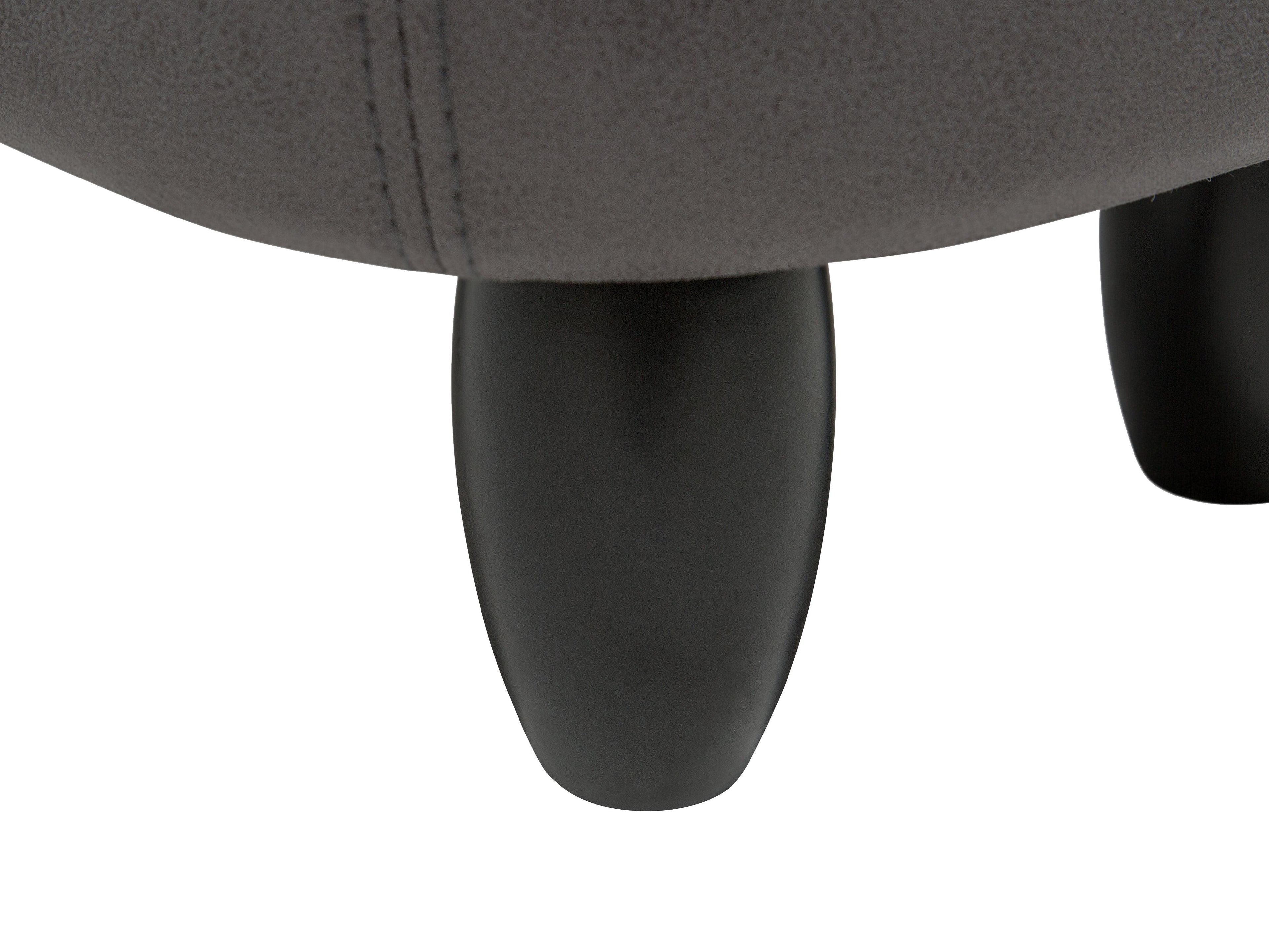  Storage Animal Stool ELEPHANT Faux Leather Dark Grey Elephant