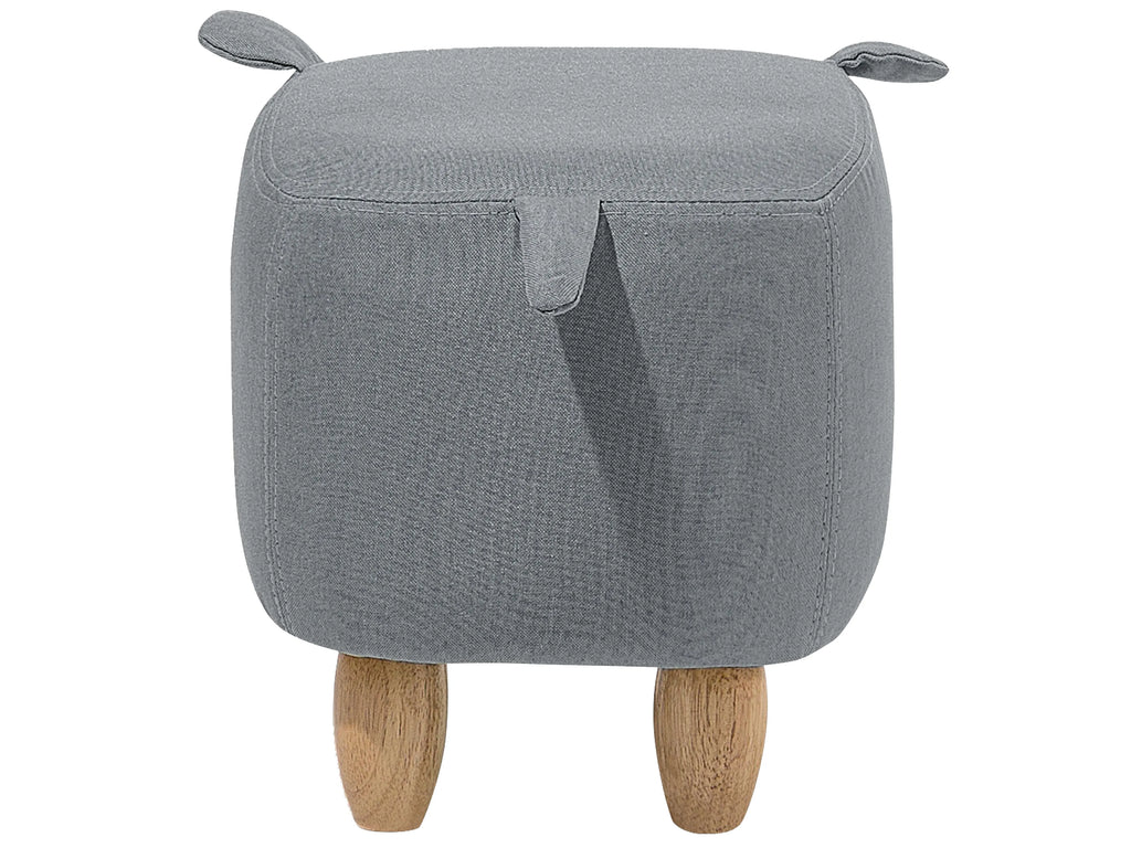  Animal Stool PIGGY Fabric Light Grey Pig