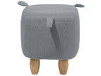  Animal Stool PIGGY Fabric Light Grey Pig