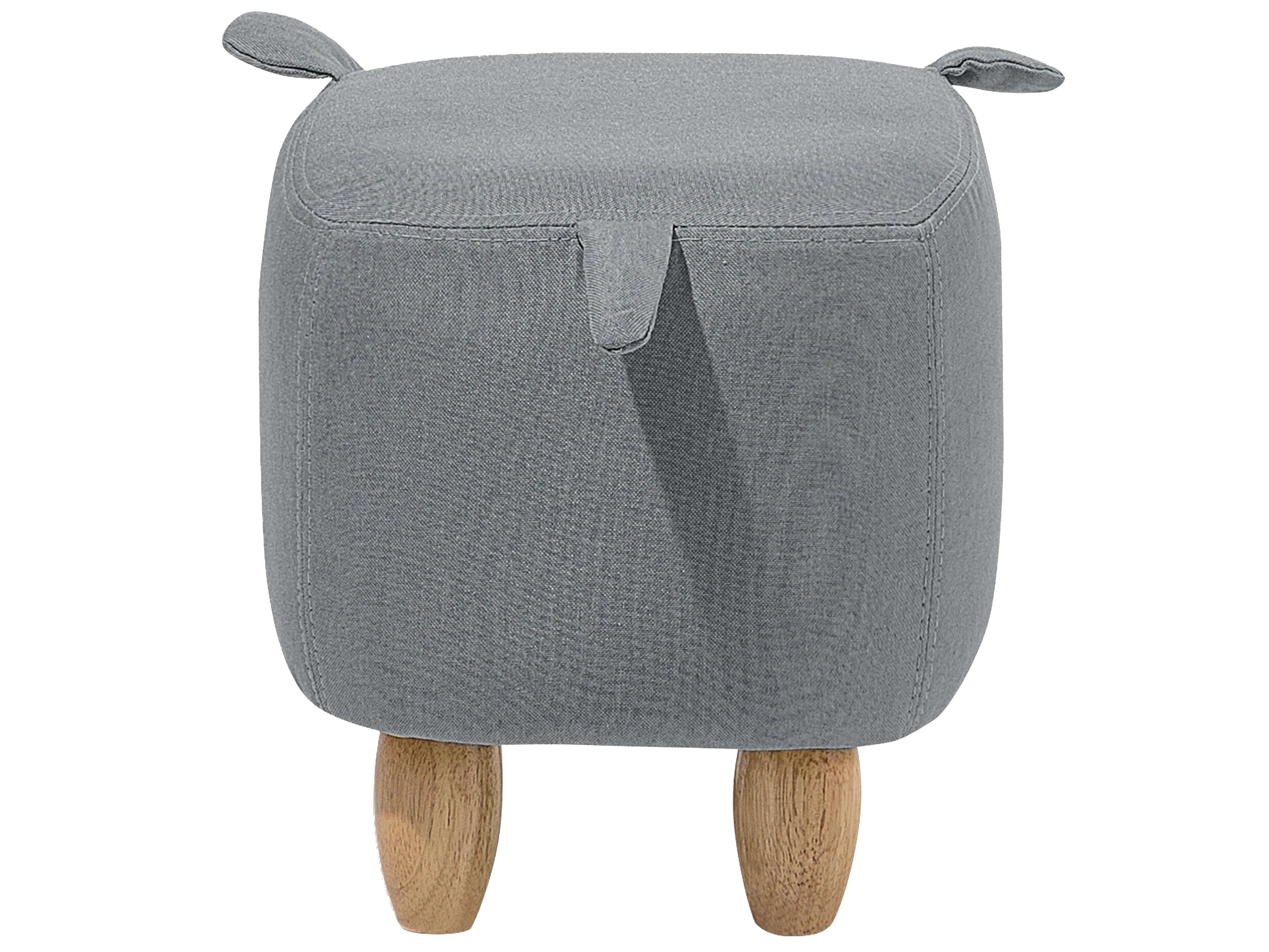  Animal Stool PIGGY Fabric Light Grey Pig