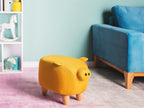  Animal Stool PIGGY Fabric Yellow Pig