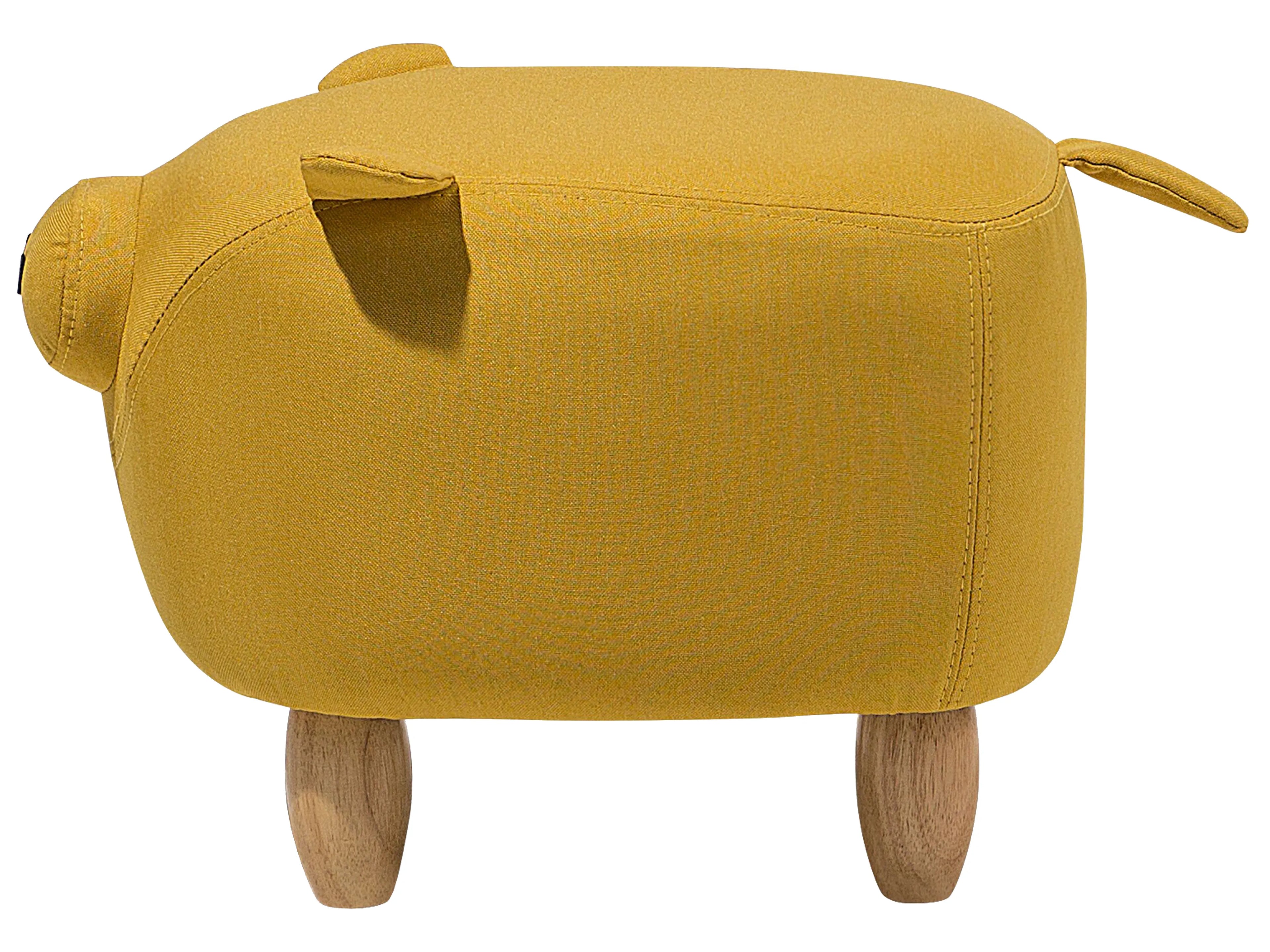  Animal Stool PIGGY Fabric Yellow Pig