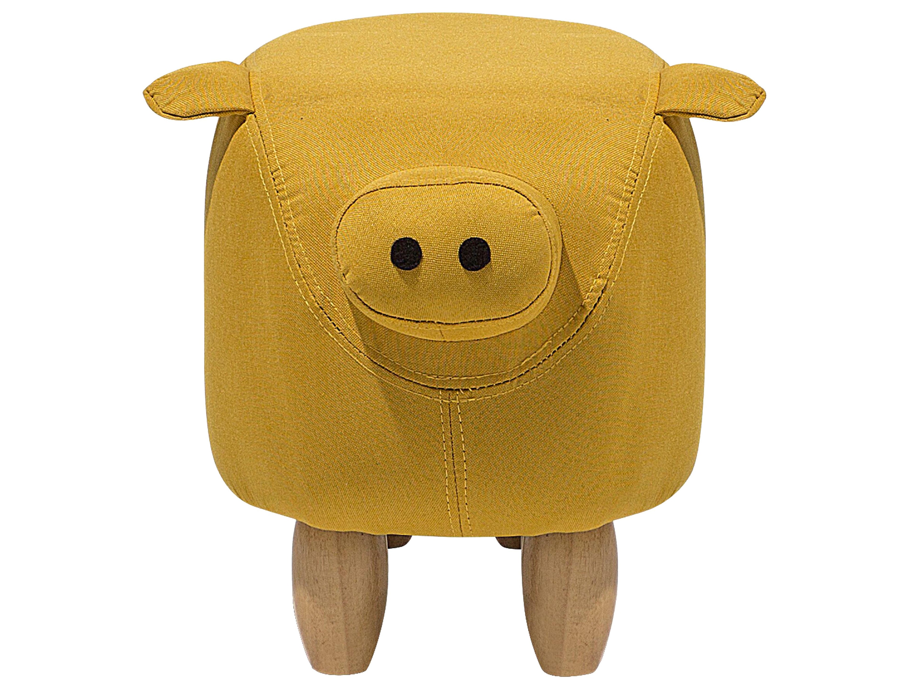  Animal Stool PIGGY Fabric Yellow Pig