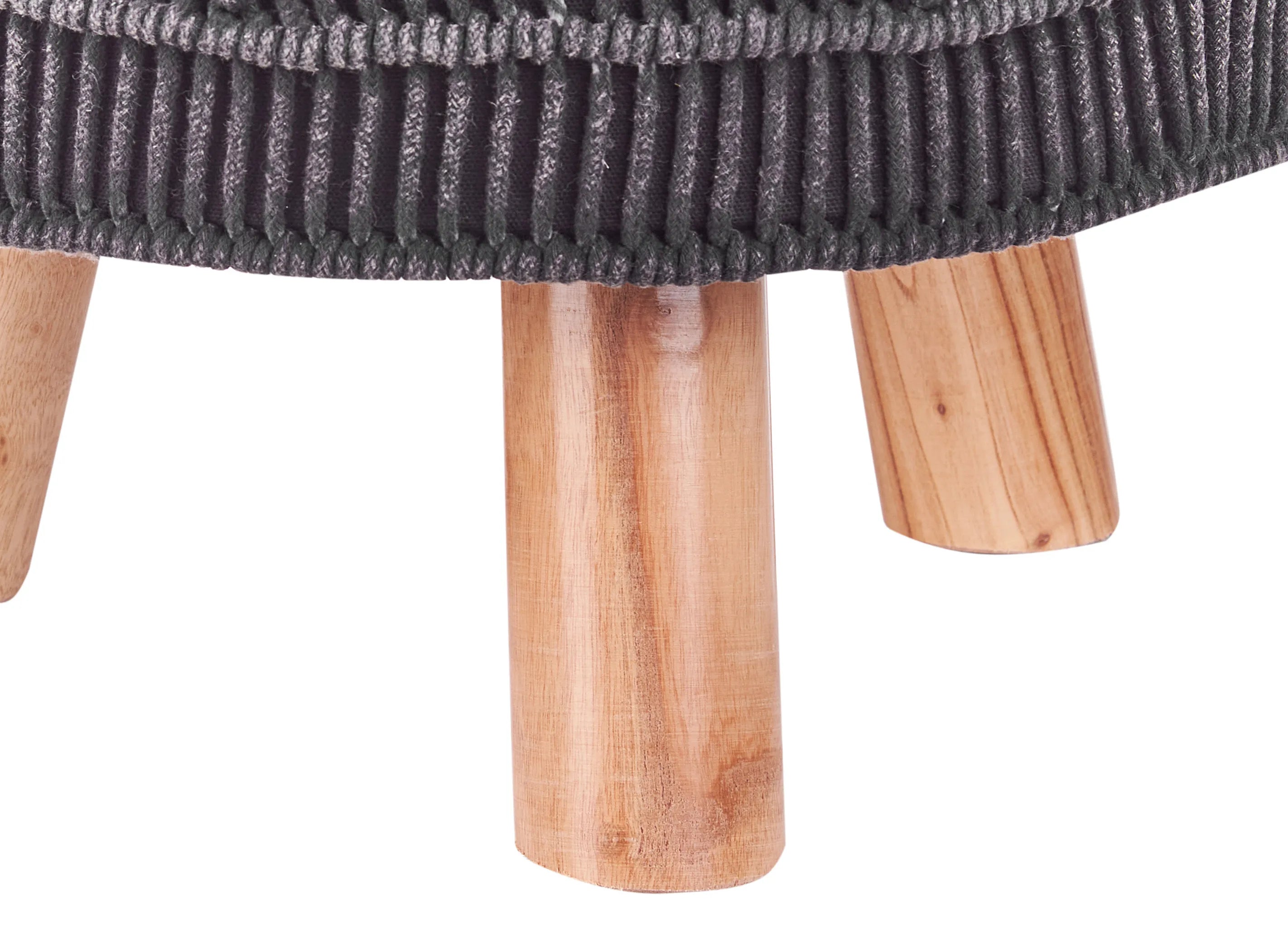  Footstool MUNDRA Cotton Grey