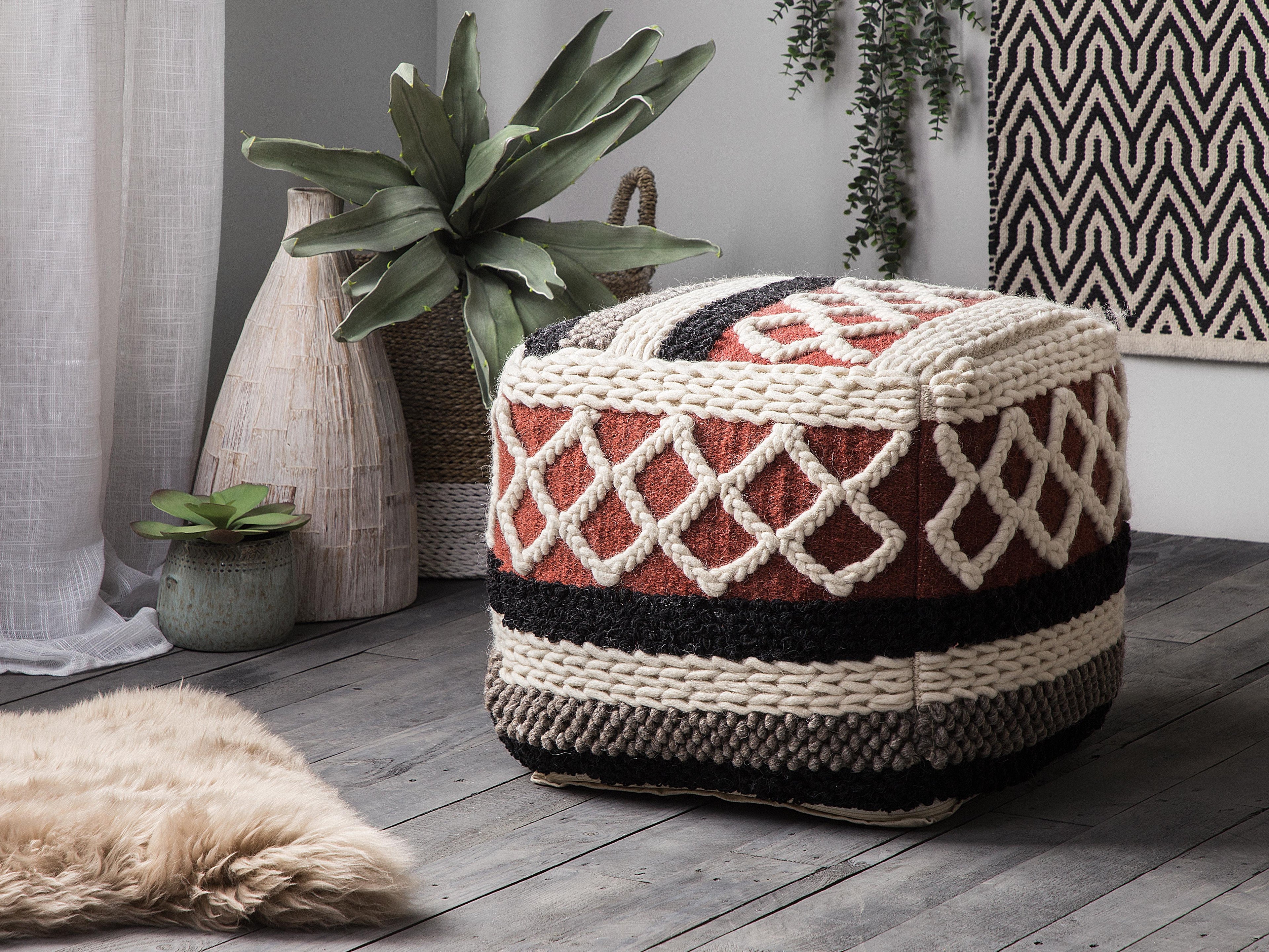  Pouffe SAGAR Cotton Multicolour