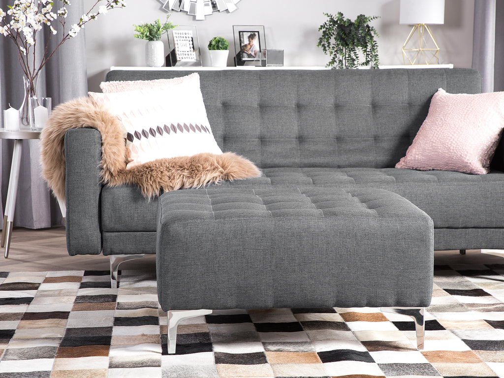  Ottoman ABERDEEN Fabric Grey