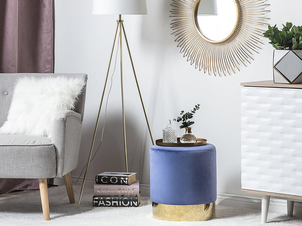  Pouffe SOPHIA Velvet Navy Blue