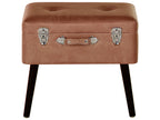  Storage Stool MALLARD Faux Leather Golden Brown