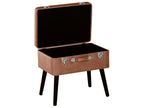  Storage Stool MALLARD Faux Leather Golden Brown