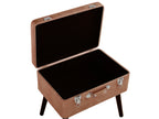  Storage Stool MALLARD Faux Leather Golden Brown