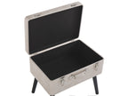  Storage Stool MALLARD Faux Leather Beige