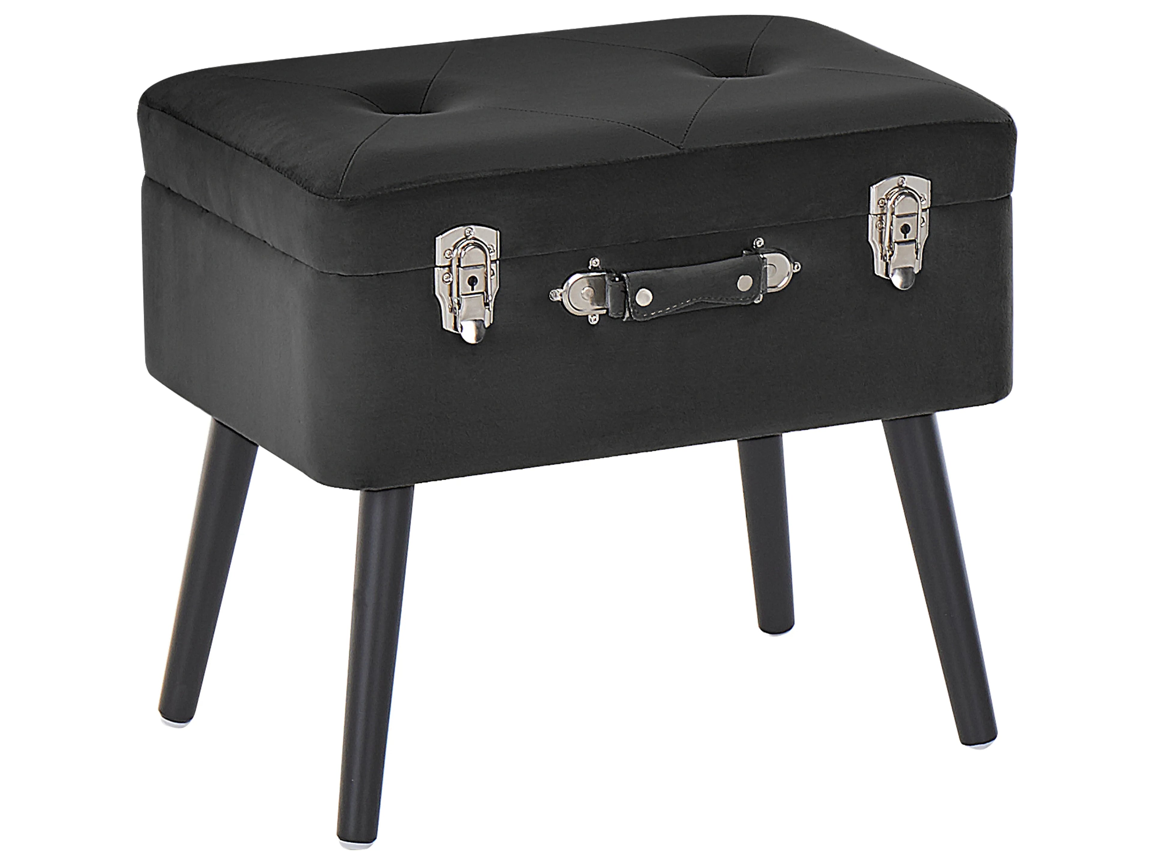  Storage Stool MALLARD Velvet Black