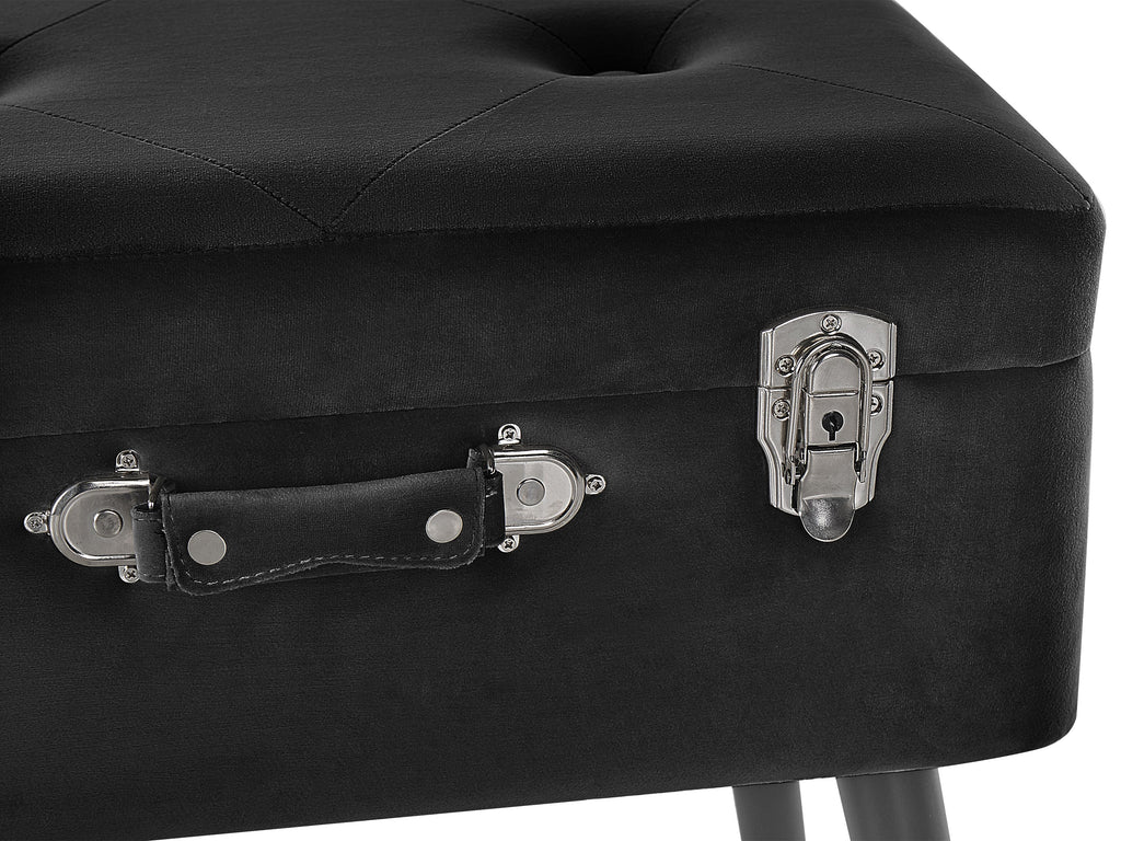  Storage Stool MALLARD Velvet Black