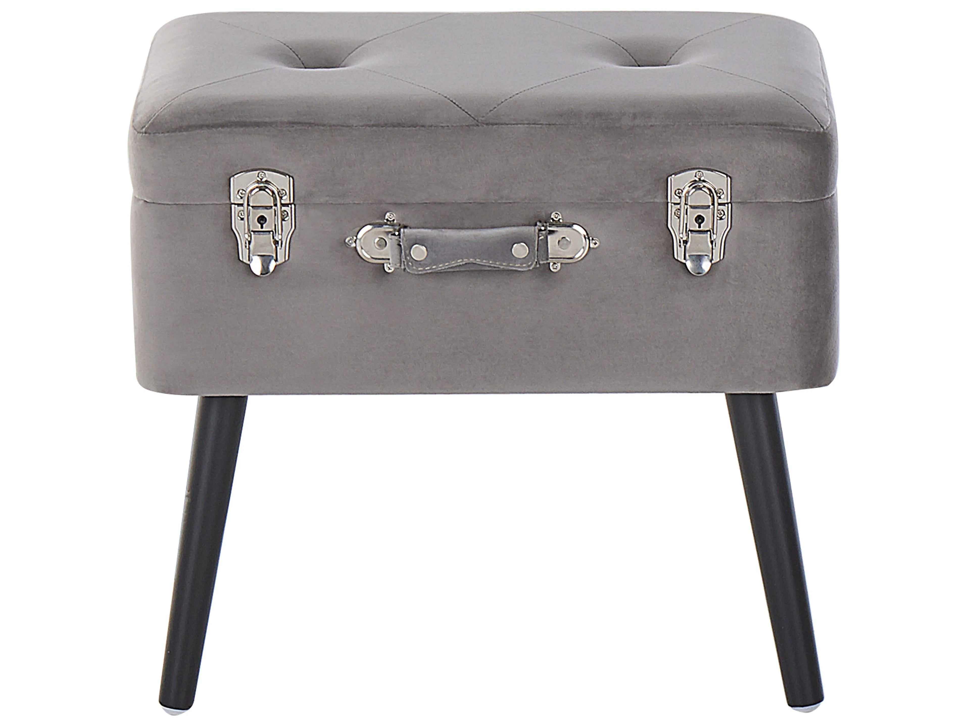  Storage Stool MALLARD Velvet Grey