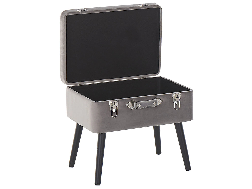  Storage Stool MALLARD Velvet Grey