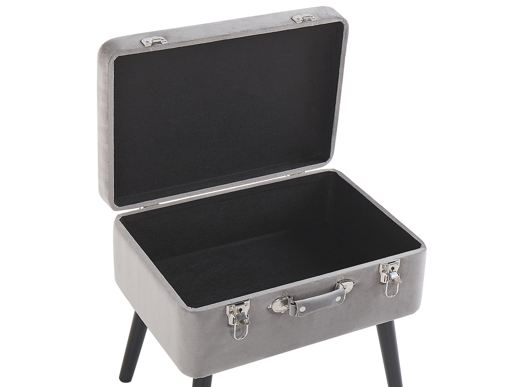  Storage Stool MALLARD Velvet Grey