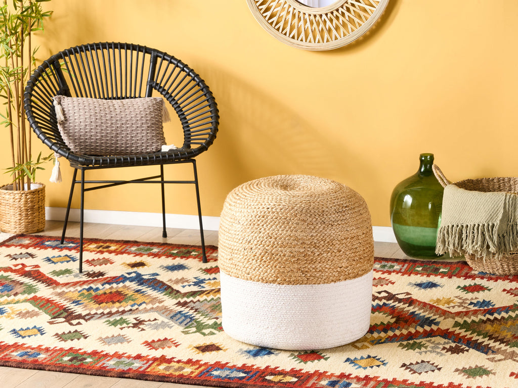  Pouffe DALAMA Jute White