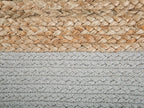  Pouffe DALAMA Jute Light Grey