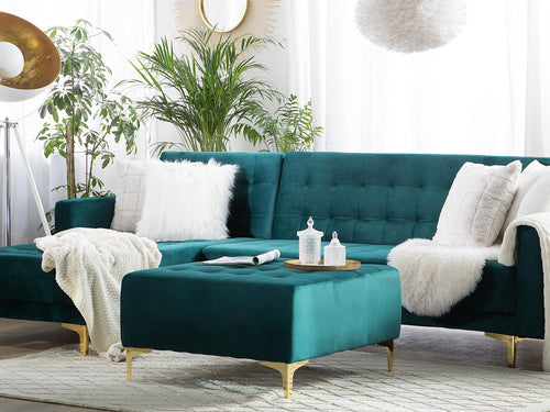  Ottoman ABERDEEN Velvet Teal